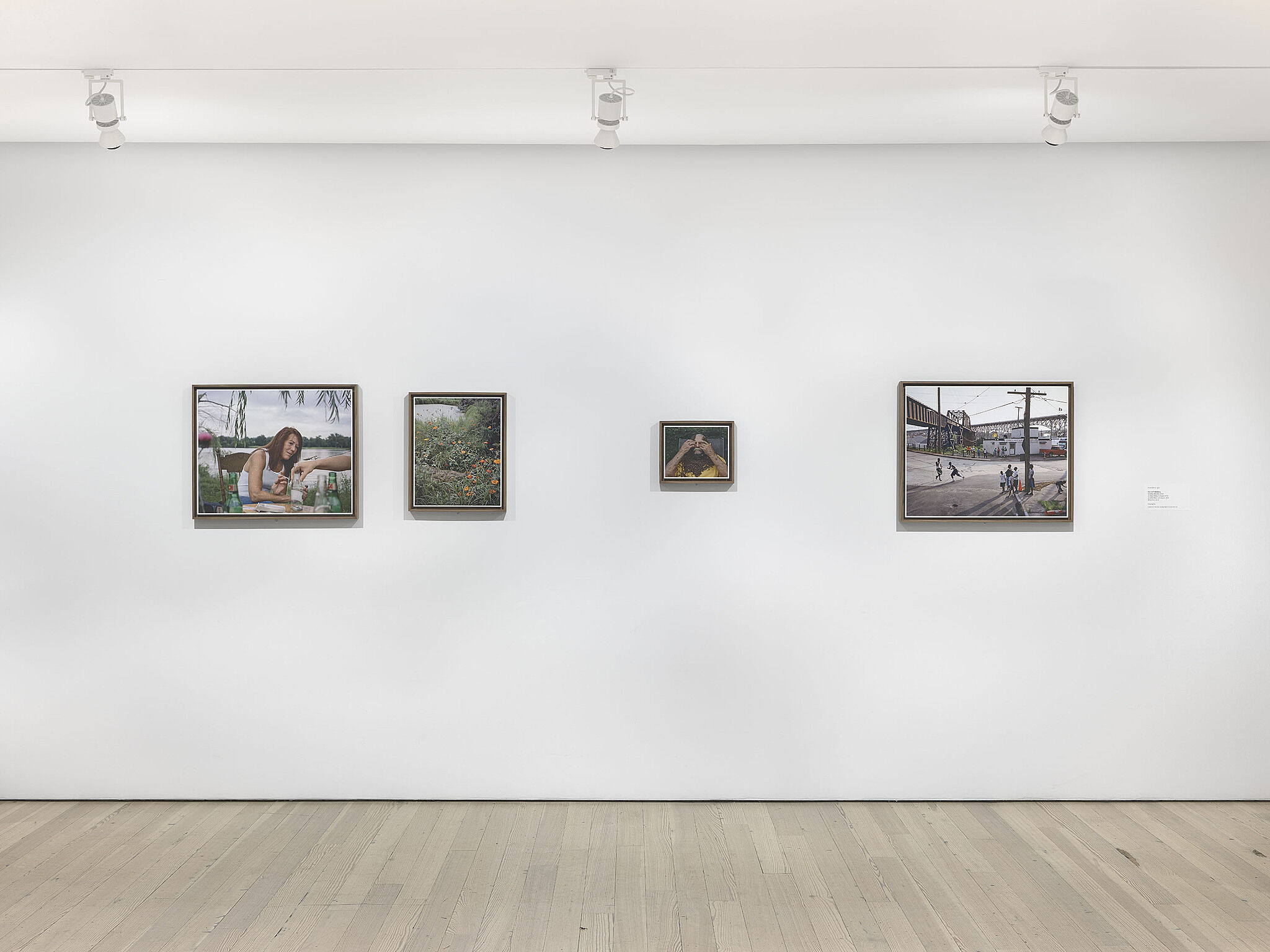 An installation view of artworks in a gallery.